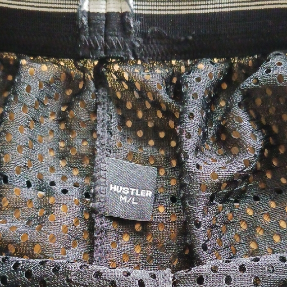 Hustler Hollywood Black Mesh Shorts - Picture 2 of 7